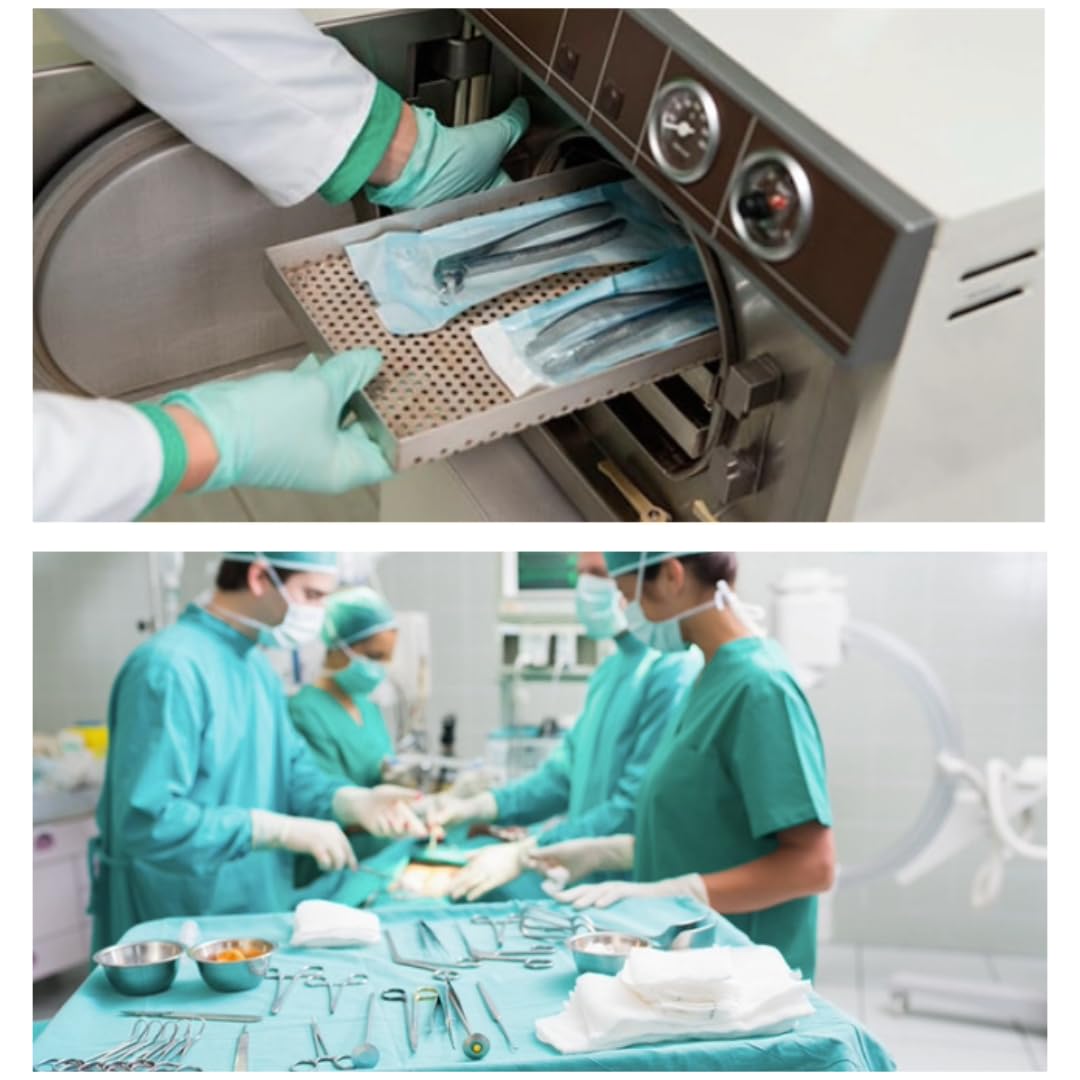 Disposable Self Seal Sterilization Pouch 3.5" x 10", 200 per Box, Disposable Medical Device Sterilization Pouches (3 1/2'' x 10'', 200pcs)