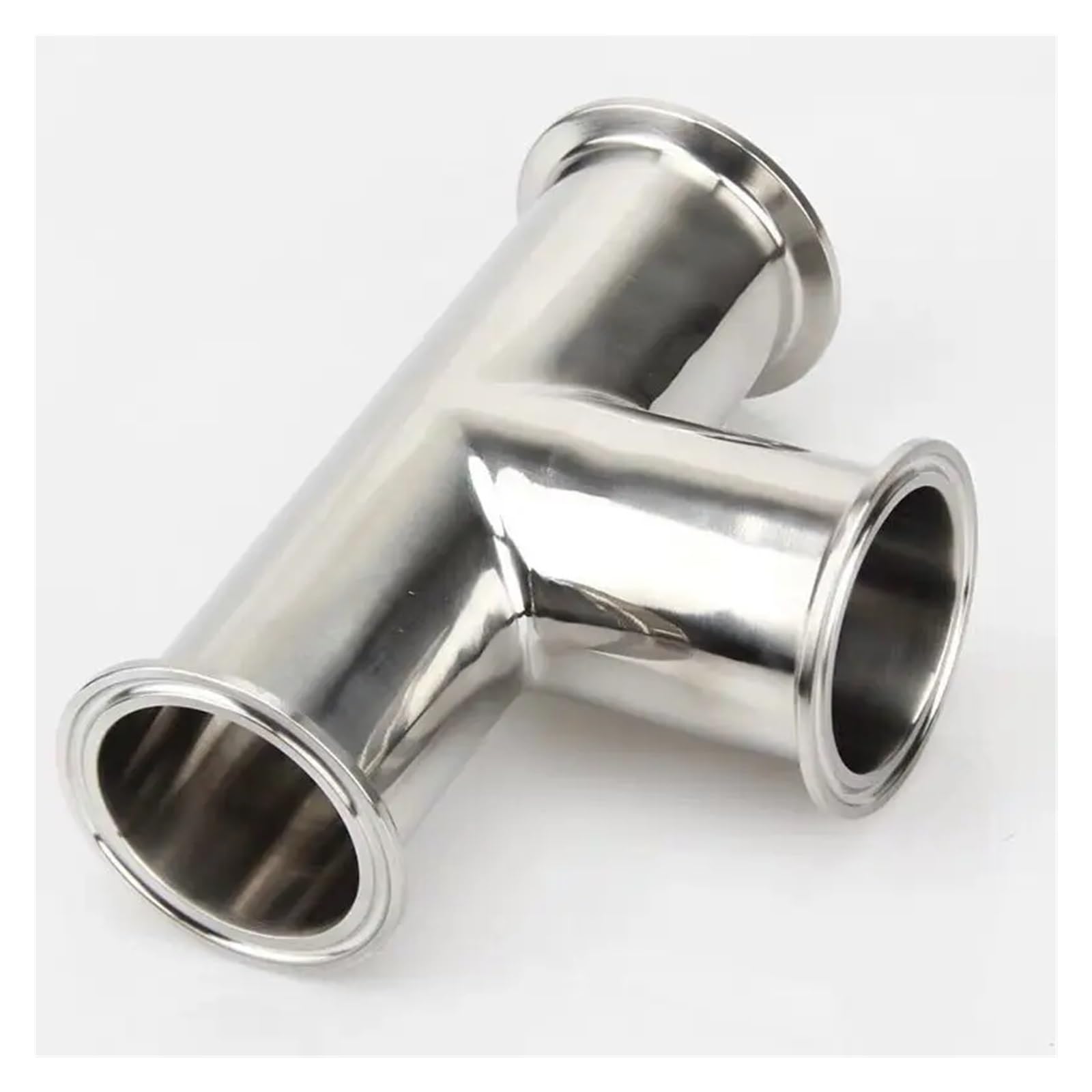1Pcs 19mm-108mm O/D 304 Stainless Steel Ferrule 3 Way tee Connector Pipe Fitting 1.5"-4" Tri Clamp (57mm x Ferrule 77.5)