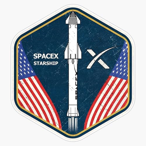 Spacex Starship Badge Sticker Bumper Sticker Vinyl Decal 5"
