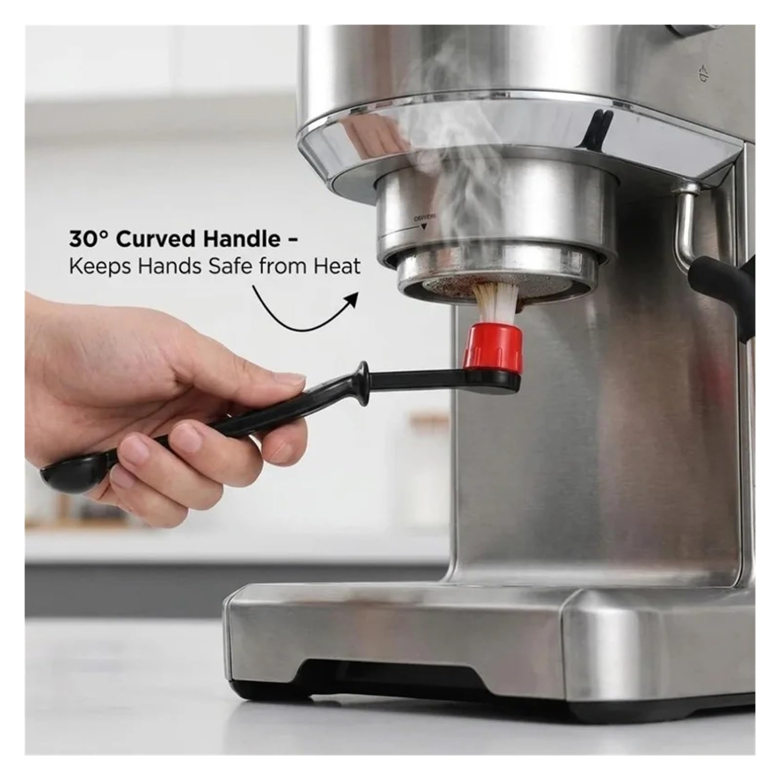 Cepillo Limpieza Molinillo Café Cepillo for limpiar el polvo de café | Cepillo de limpieza for máquina con cepillo desmontable(Red- set C)