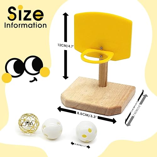 Miniatura 2 de QBLEEV Juguete de baloncesto para pájaros, actividad de loros y juguetes de búsqueda de comida, gimnasio de entrenamiento de aves
