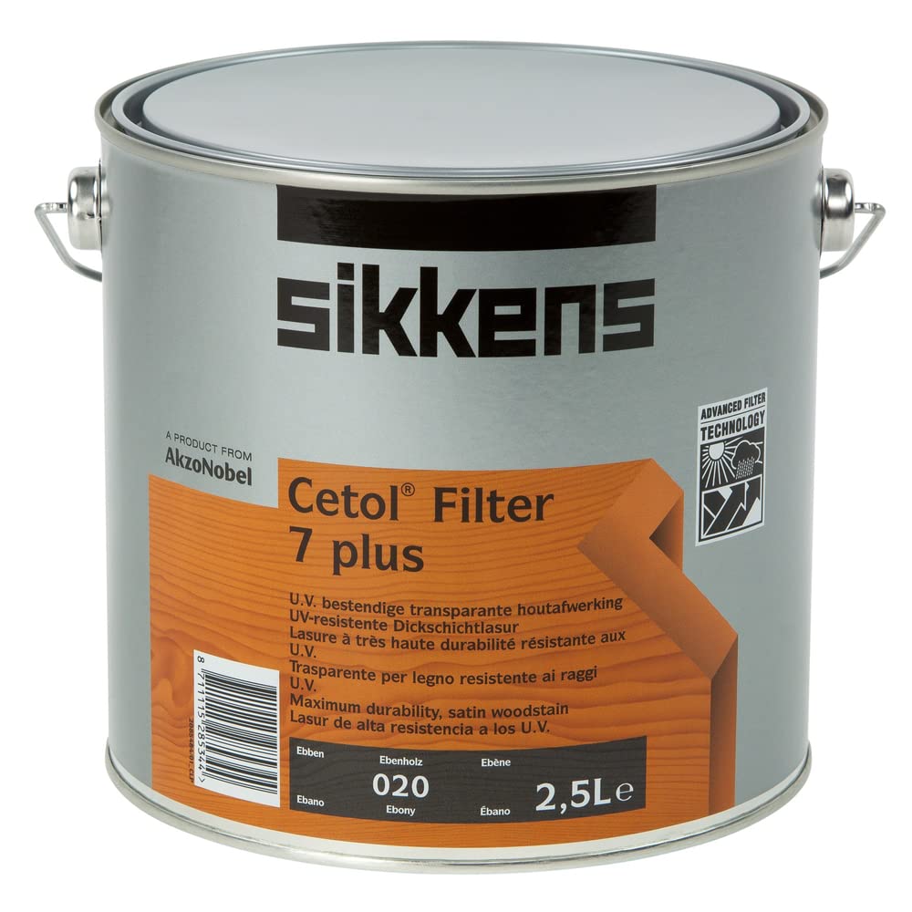 B&Q -  Cetol Filter 7 Plus Woodstain Paint2.5 LitreEbony (020)