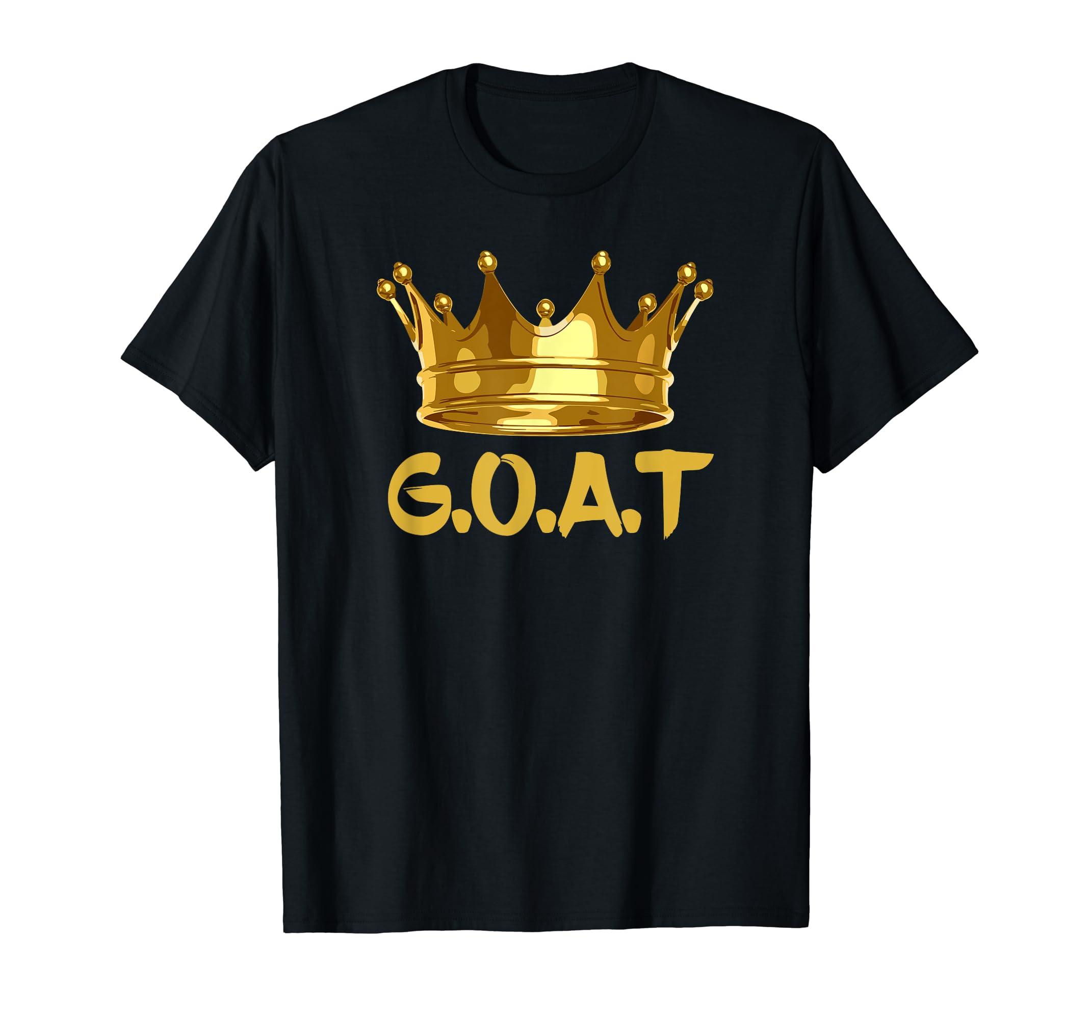 Retro Golden Crown G.O.A.T Gift Men Women T-Shirt