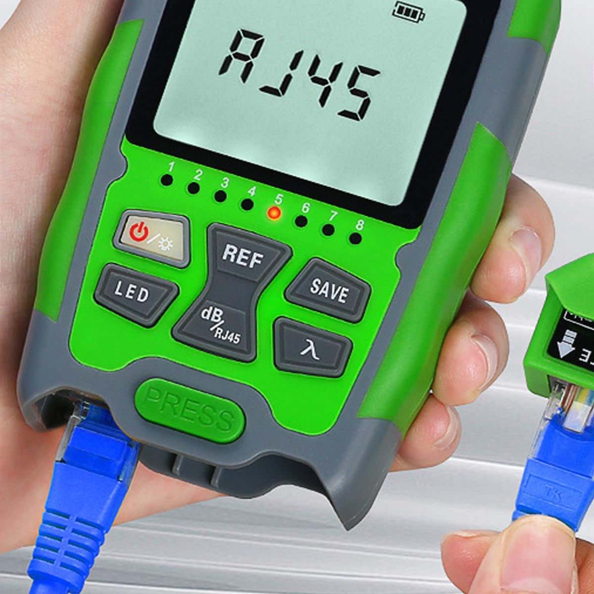Medidor de Potencia de Fibra óptica, comprobador de Cable óptico de -50 a +26 dBm con Pantalla Digital