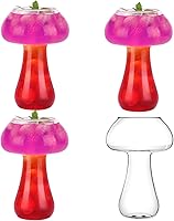 Vista 1 de WHJY Vasos de vidrio de setas, copas creativas para cócteles, copas de hongos, copa de vino, copa de copa de vidrio, vasos de Martini divertidos