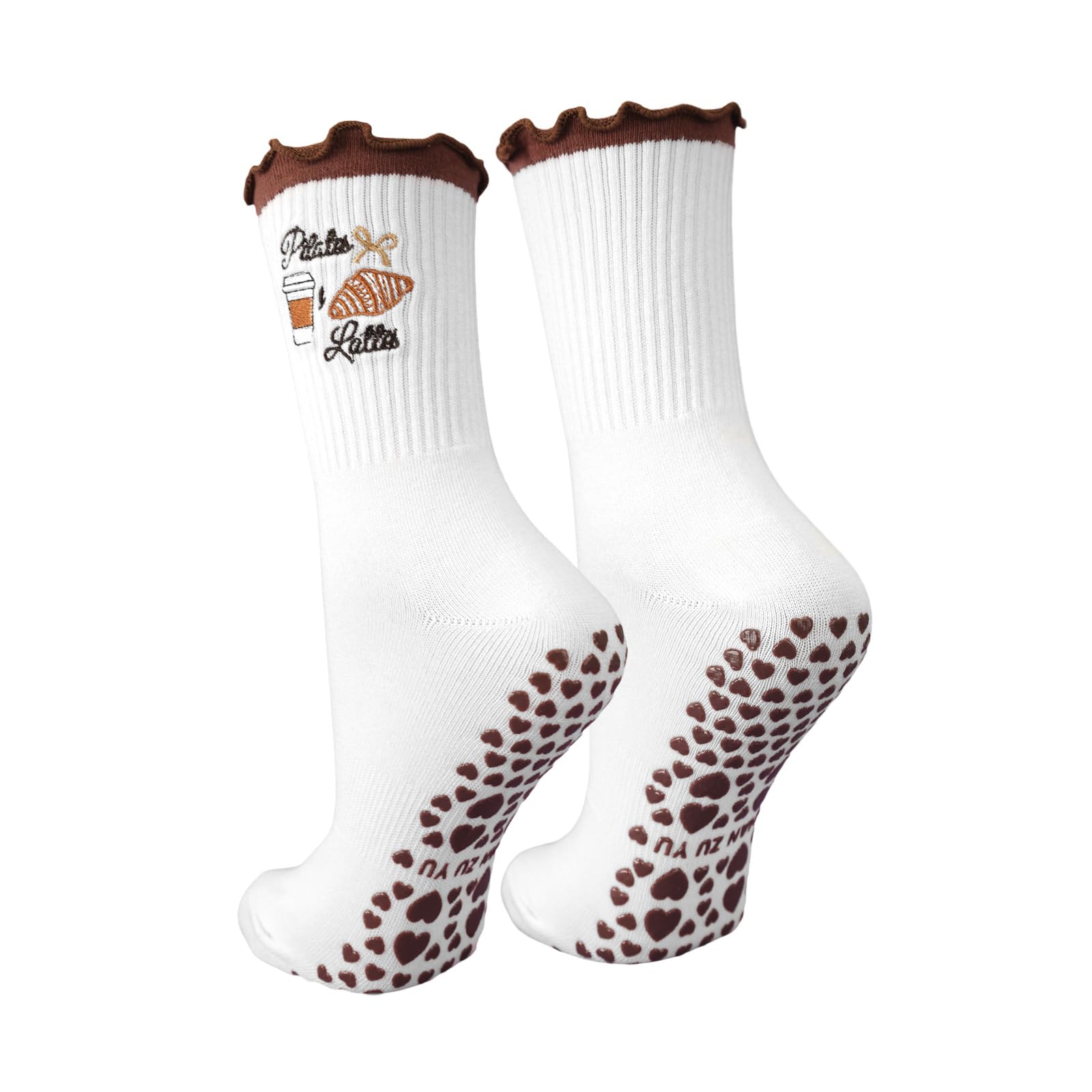 Zidoley Pilates Socken, Baumwolle Stoppersocken Damen, Yoga Socks, Rutschfeste Socken, abs Anti Rutsch Reformer Pilates Sock, mit Noppen, Yogasocken Stopper, Grip/Grippy Socks
