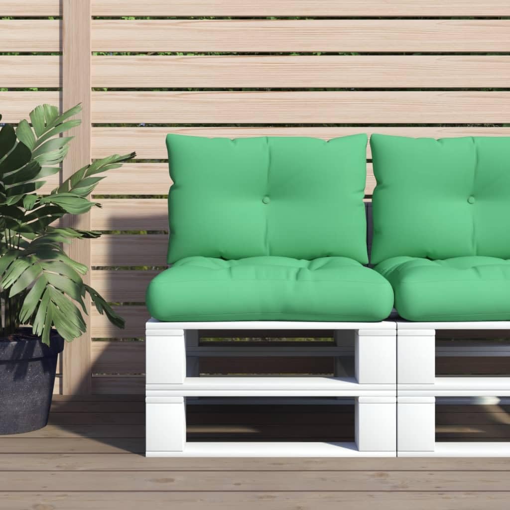 Coussin de siège de palette salon de jardin tissu vert banquette extérieur et intérieur