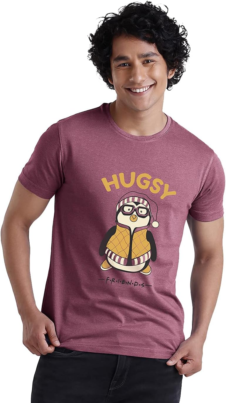 The Souled StoreF.R.I.E.N.D.S: Hugsy Mens and Womens Graphic Printed Cotton T-Shirt