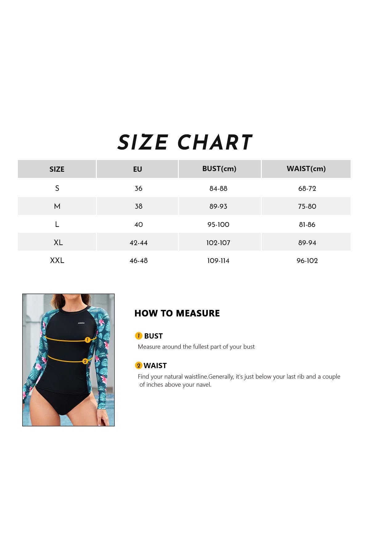 SHEKINI Femmes Manches Longues Rash Guard Maillot de Bain Surf Shirt Top