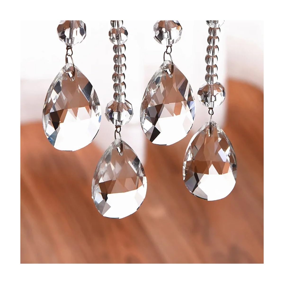 Crystal Chandelier Prism, Sun Catcher, 12pcs/lot Different K9 Crystal Pendants 14mm Octagonal Beads Prisms Parts(Beads w 76 pendant)