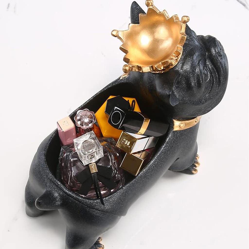 Taca Dekoracyjna, Ozdobna Miska Na Klucze, Biżuteria Kolczyki Cukierki Telefon Monety Uchwyt Na Zegarki Ozdobne Ozdoby Do Salonu Sypialnia Biurowe Szafki Na Biurko (Color : Black, Size : Style2)