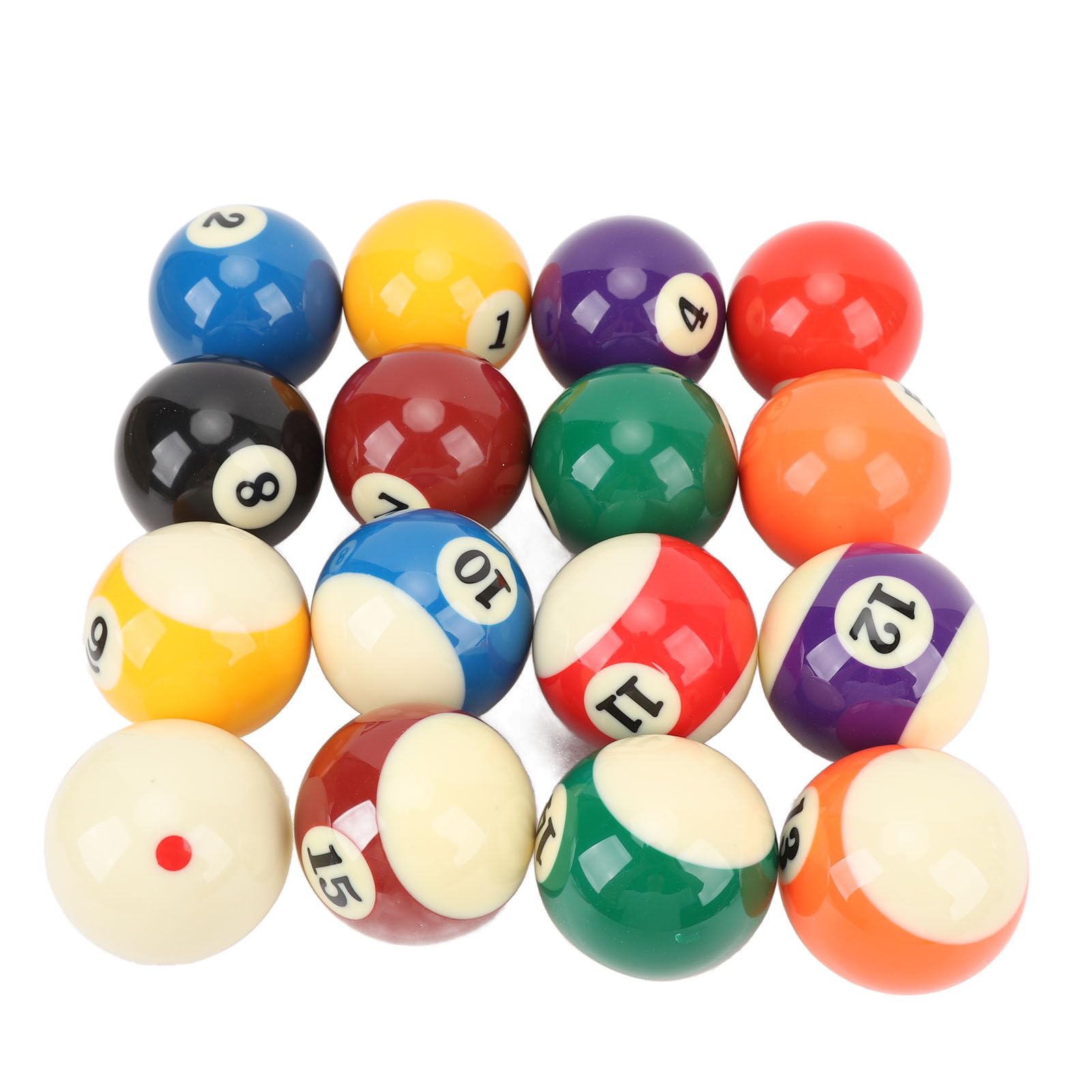 Set di Palle da Biliardo 16 Pezzi in Resina 5,72 cm per Giochi di Feste