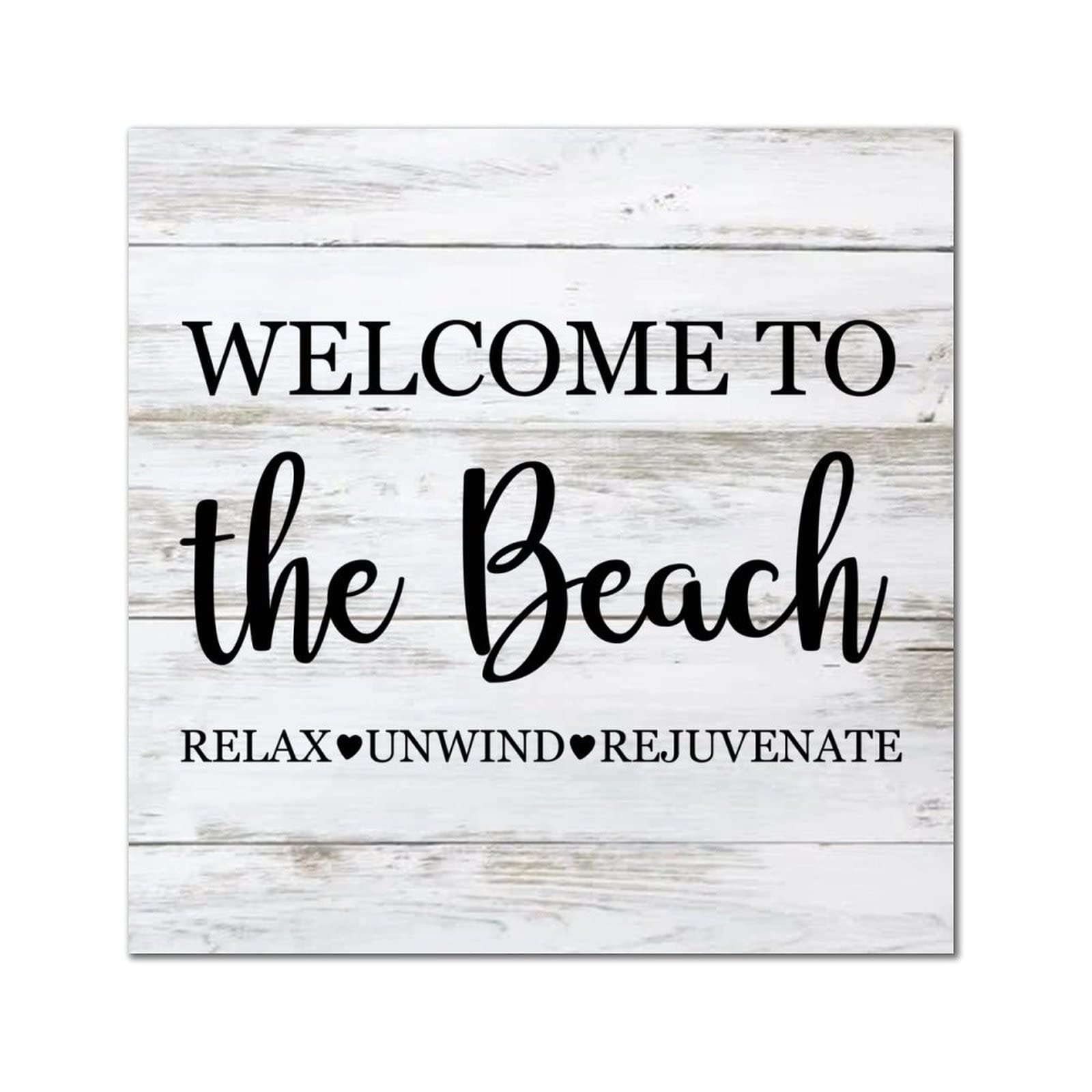 Plaque murale en bois Welcome to The Beach pour une maison synonyme de détente