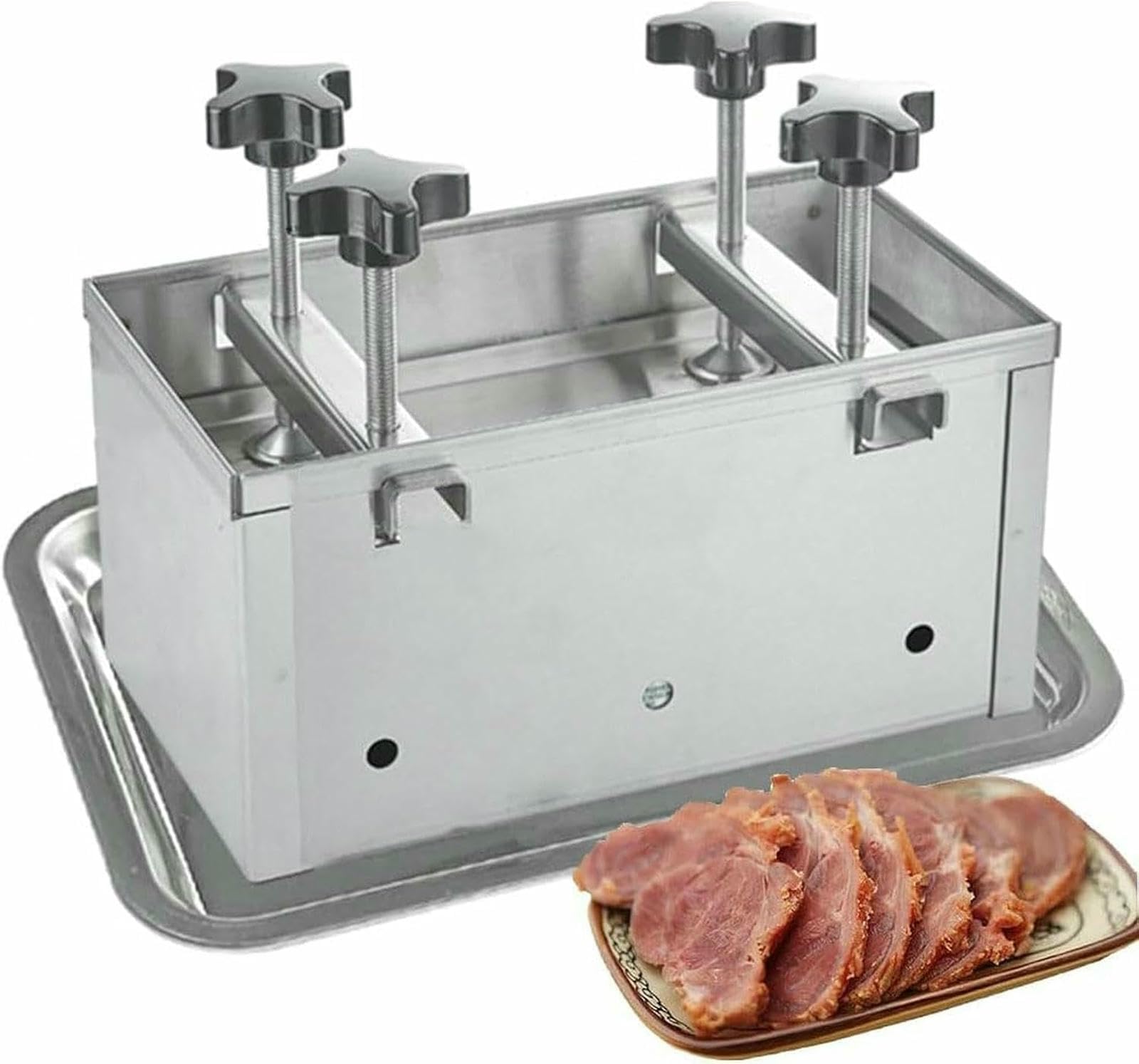 Stampo per pressa per Hamburger in Acciaio Inossidabile, Dispositivo di pressurizzazione a Doppia Vite per Hamburger ripieni, Mini Hamburger