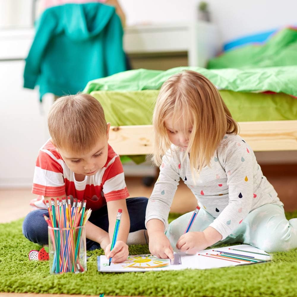 Set di 49 Pezzi Matite Flessibili e Morbide con Gomme Cancellare a Forma di Frutti Giocattoli per Bambini