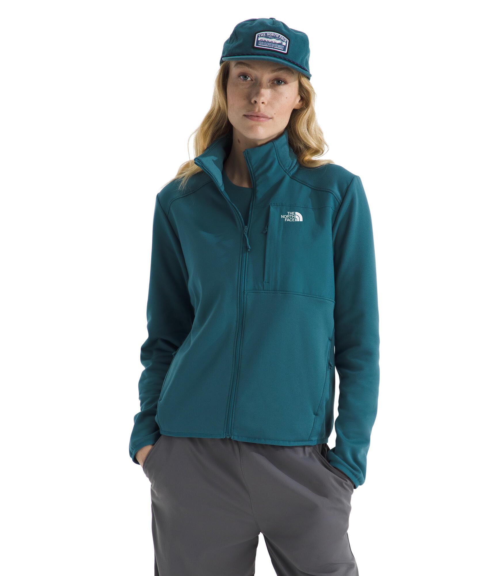 The North Face womens Tnf Performance Fleece Full Zip Jacket | Lightweight Pullover With Secure Zip Pockets & Binding at the Cuffs & Hem