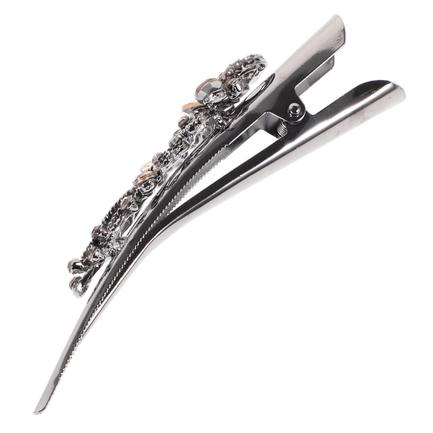 CLISPEED 1PC Vintage Rhinestone Inlaid Duckbill Hair Clip Large Alloy Barrettes for Women Stylish Hair Accessories for Parties Festivals and Daily for