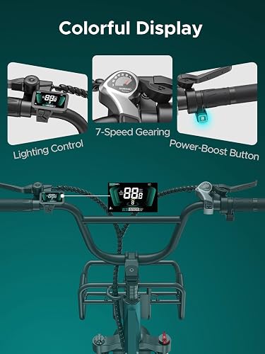ENGWE Velo Electrique Homme 20 Pouces-vélo électrique 48V 13Ah Batterie, VTT Electrique Adulte Homme 7 Vitesses avec écran LCD, 25km/h avec Moteur 250w, autonomie jusqu'à 120km L20/L20 Boost - 6