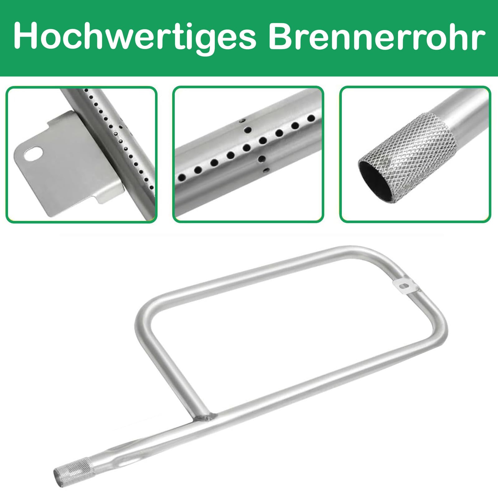 WELL GRILL 69956 bruciatore e griglia 7645 in ghisa per Weber Q200 Q220 Q2000 Q2200 Q2400 serie barbecue a gas, griglia in ghisa e bruciatore e accessori per accensione elettrica