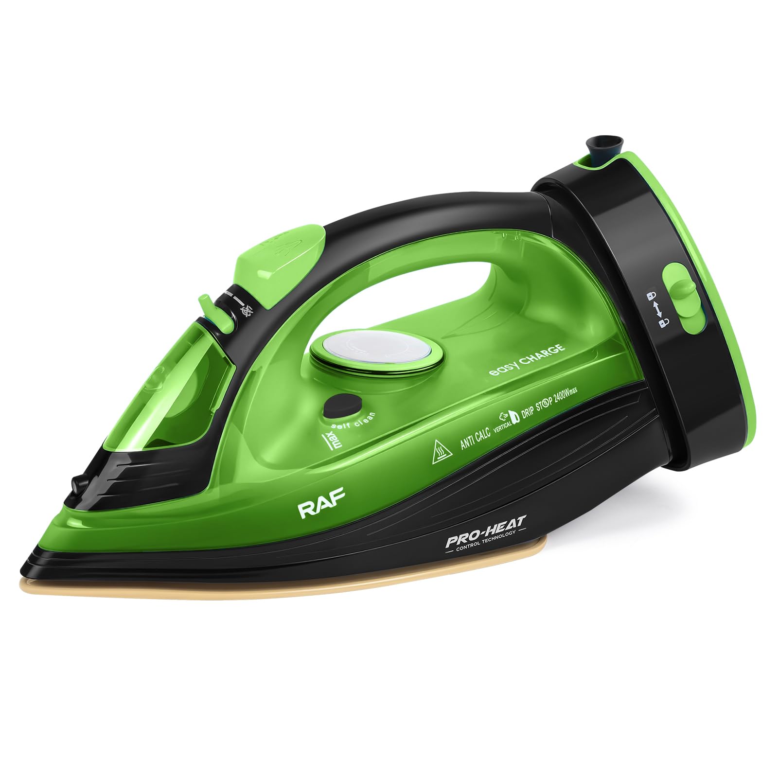 Powersteam Ultra Fer à repasser à vapeur sans fil 2400 W Semelle en céramique, anti-calcaire et anti-gouttes, fonction pulvérisation, vapeur verticale, autonettoyant avec réservoir d'eau de