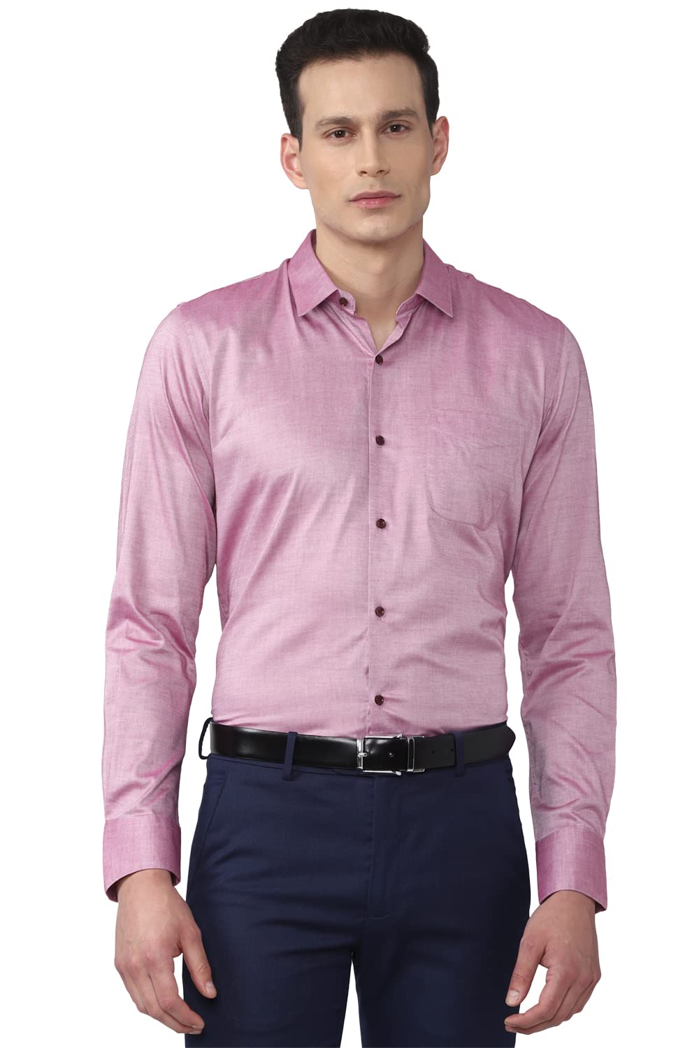 Peter England Men's Solid Slim Fit Shirt-image-23