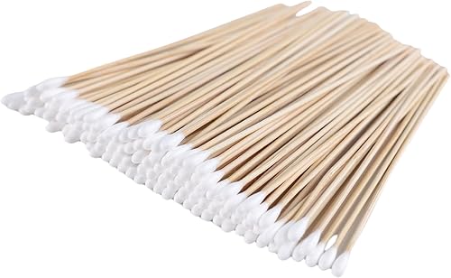 Miniatura 10 de Bastoncillos de algodón para belleza y cuidado personal palillos aplicadores largos con punta de algodón con mango de madera herramienta de limpieza