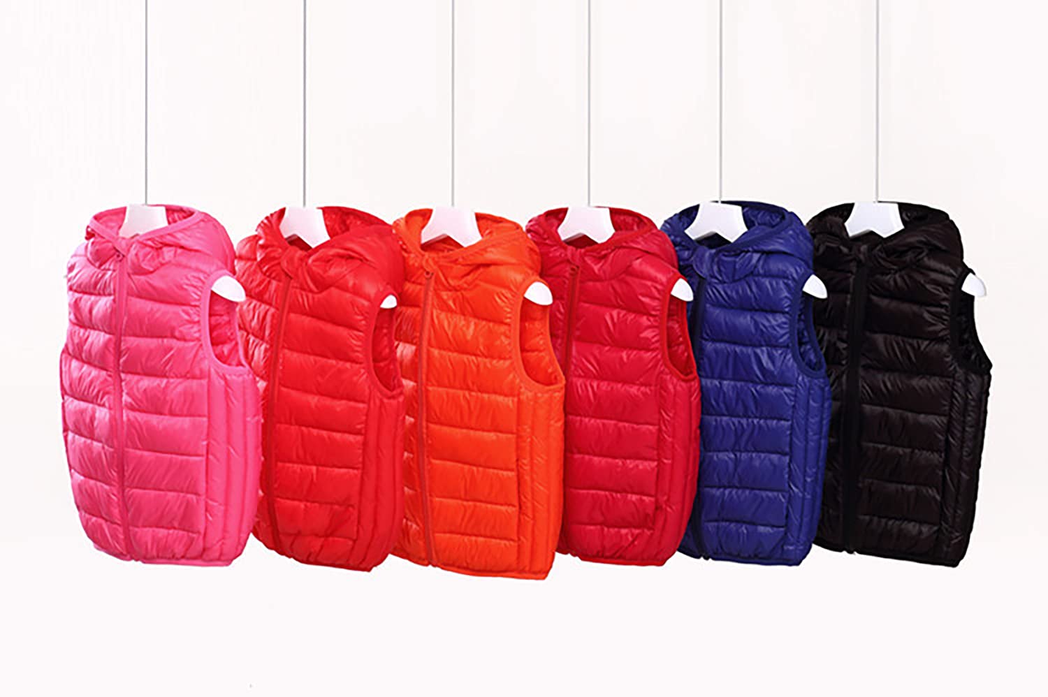 Enfants Hiver Gilets Bébé Garçons Filles Doudoune Veste Duvet Hiver Matelassé Manteau sans Manche Chaud