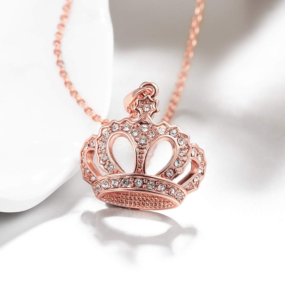 Amazon.com: HENGYID Queen Style 18K Rose Gold-Plated Crown