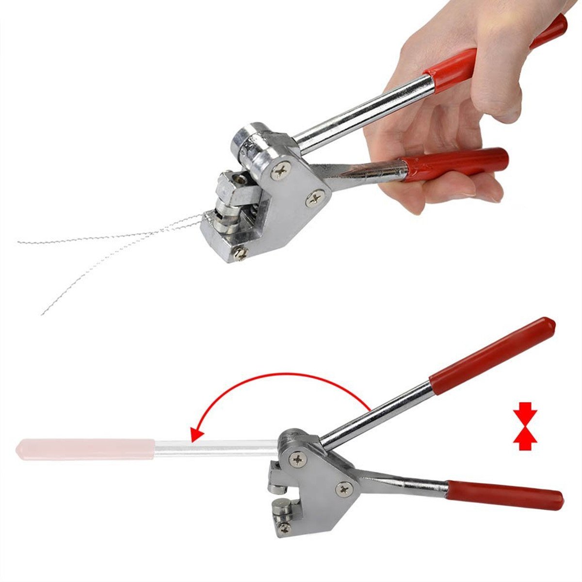 Sigillo Pinza 16,5 cm, adatto per sigilli di piombo Ø 8 mm + Ø 10 mm, incluse accessori 500 sigilli di piombo 8 mm e 100 m dal filo