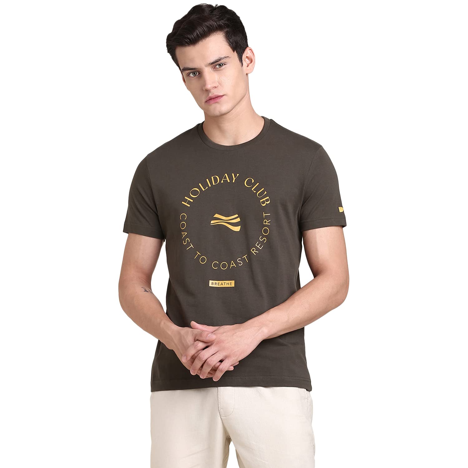 Dennis Lingo Men's Slim Fit Lavender T-Shirt in lavender