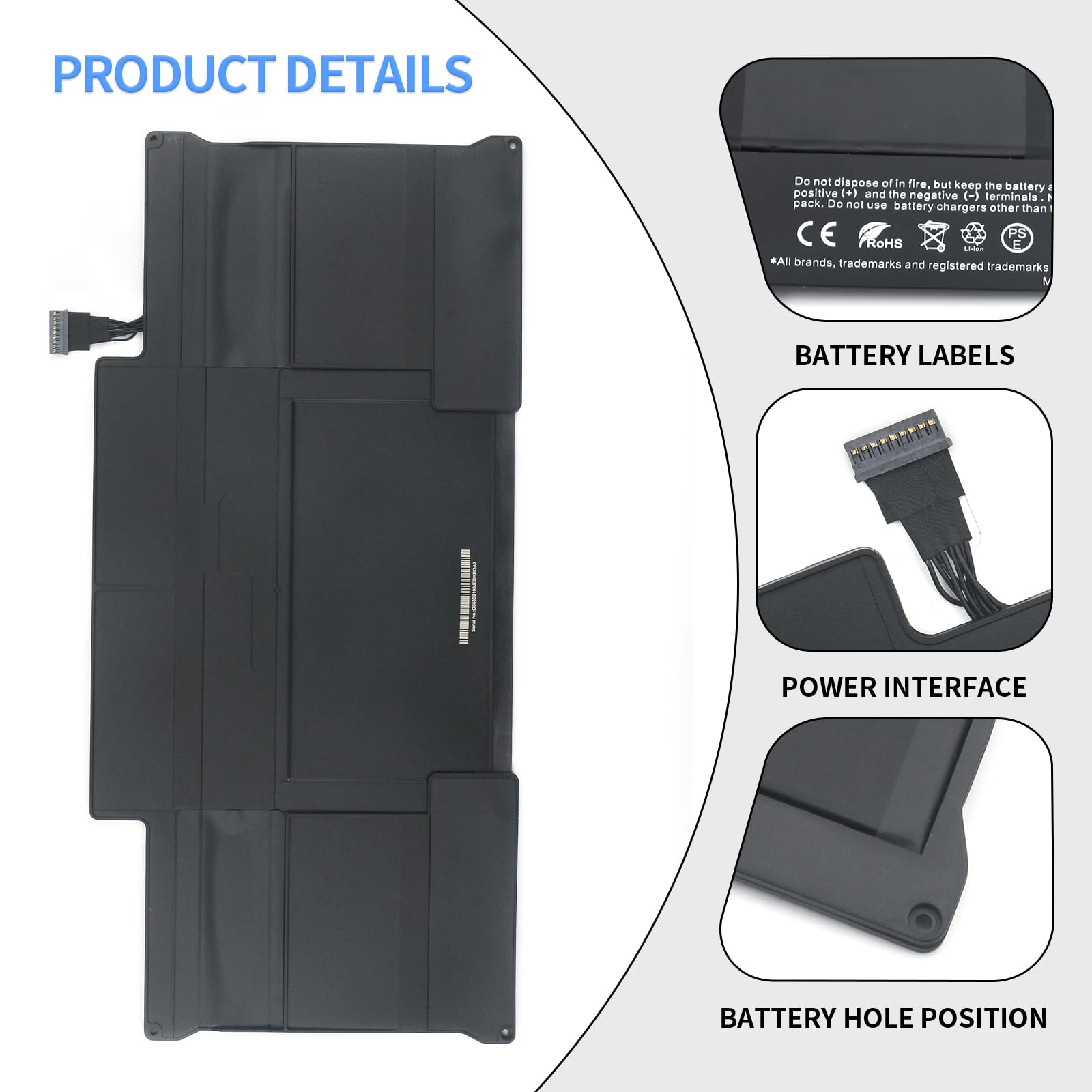 Amazon.com: A1466 A1405 Laptop replacement Battery for MacBook Air