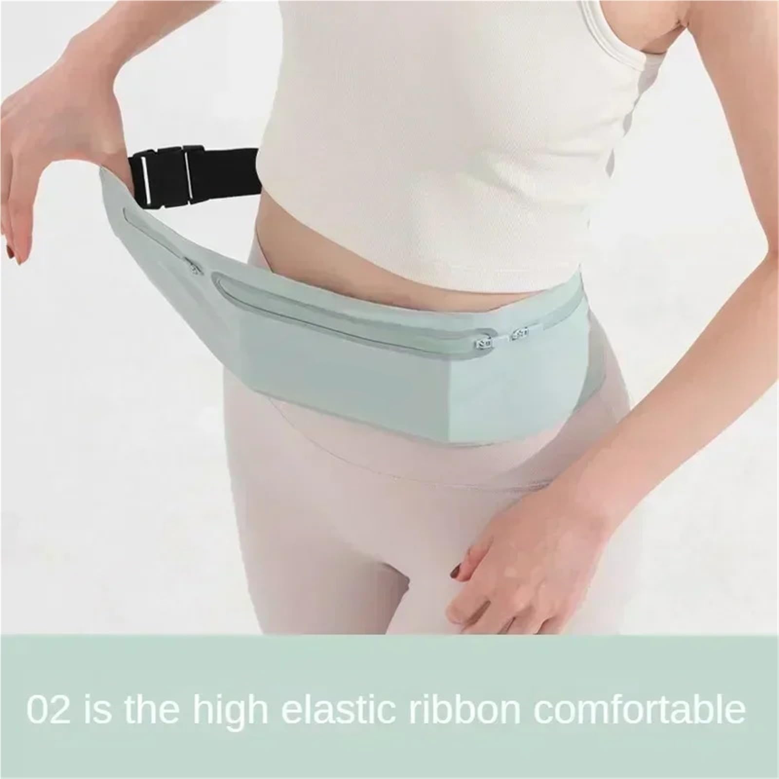 Marsupio sportivo Marsupio Portafoglio regolabile Uomo Donna Marsupio da corsa Cintura porta telefono portatile Marsupio da palestra Per Uomo(Green)