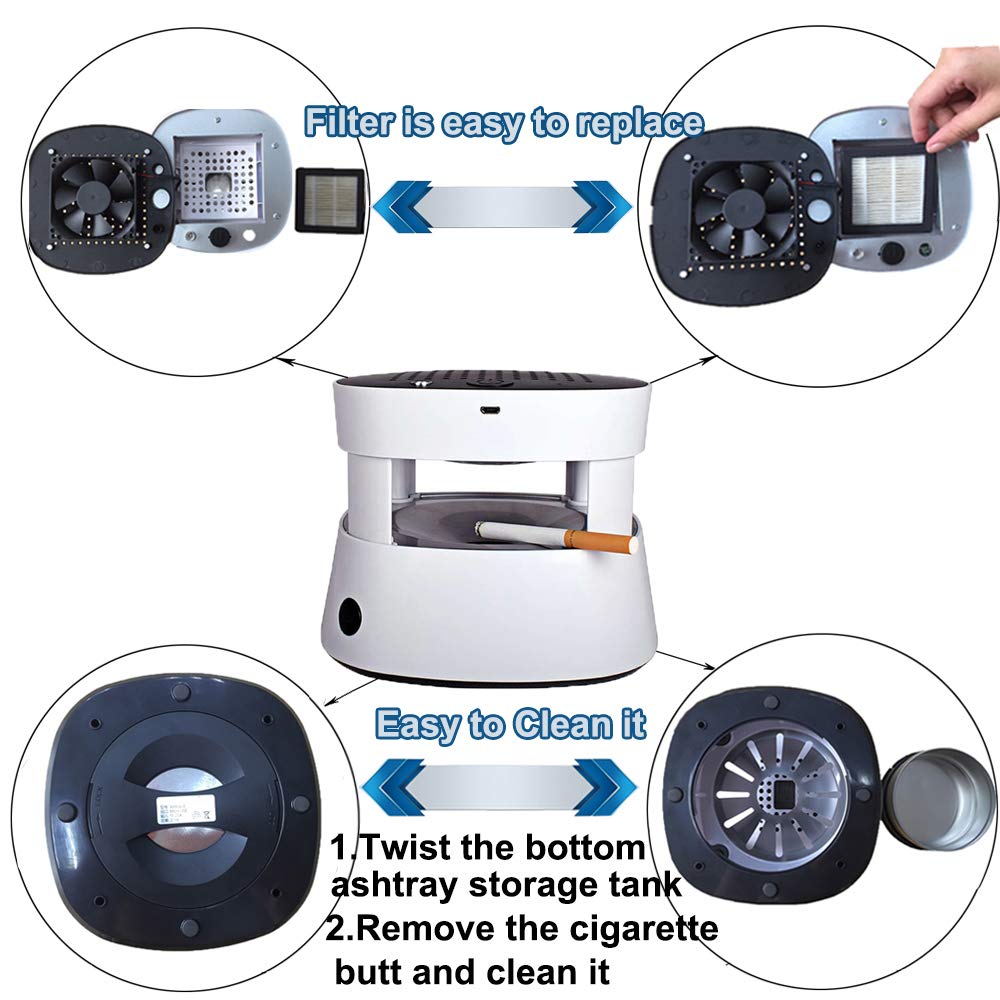 Accesorios para purificador de aire, filtro de purificador de aire, 5 unidades de filtro de repuesto es adecuado para cenicero de purificador electrónico