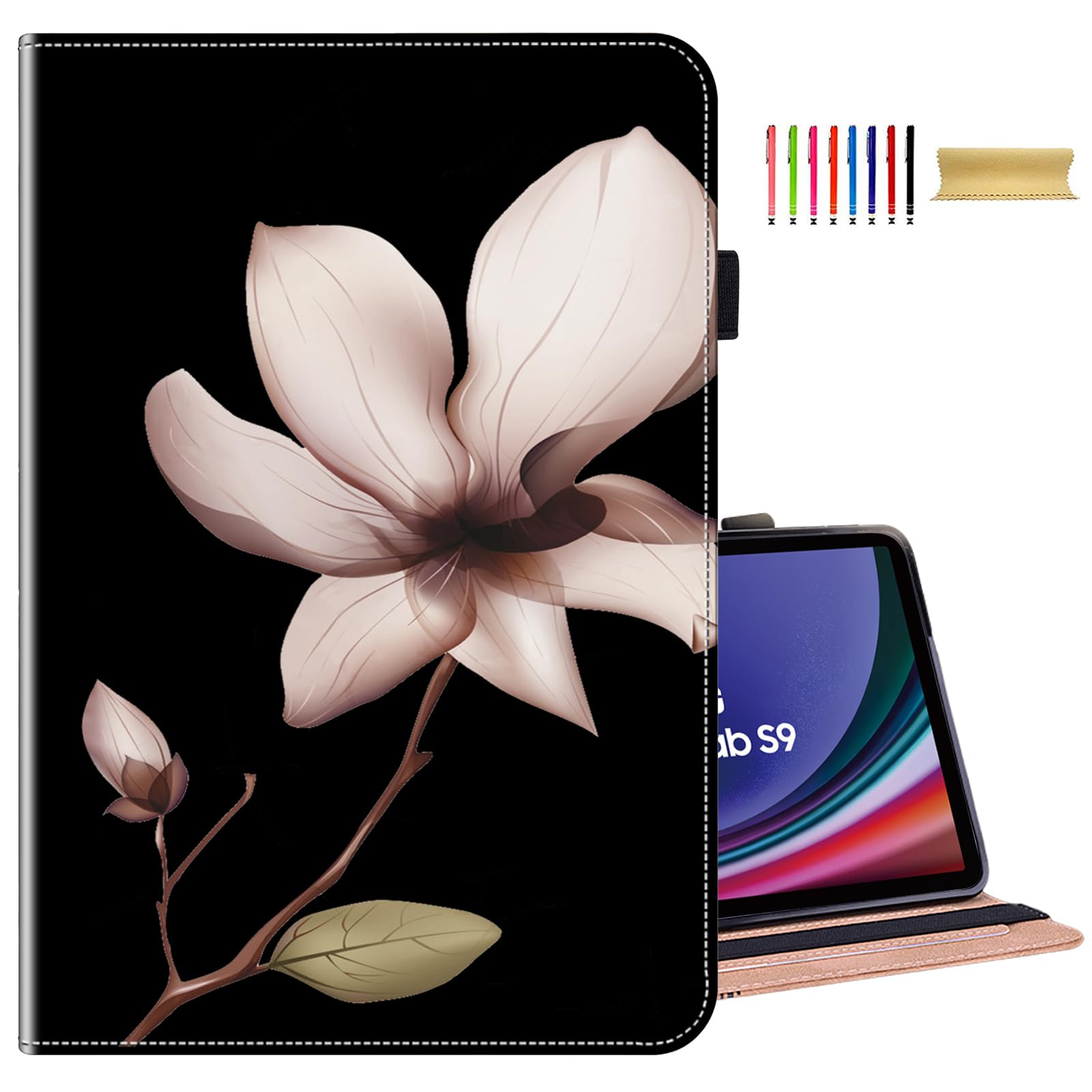 Dteck for iPad Air 13 Inch Case 2024 with Pen Holder, iPad Pro 12.9 Case 6th/5th/4th/3rd Generation 2022/2021/2020/2018,PU Leather Shockproof Stand