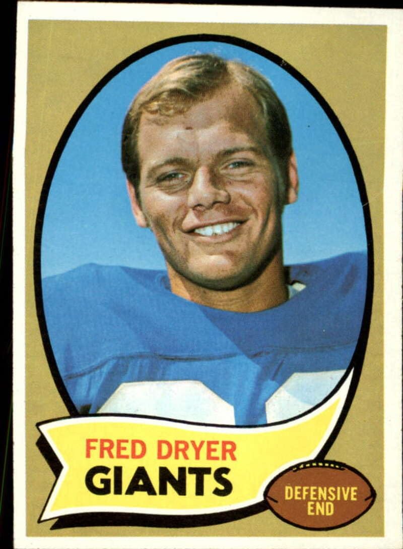 1970 Topps High Series 2 Football #247 Fred Dryer RC Rookie New York Giants Set Break #1 (Scans Show Actual Card)