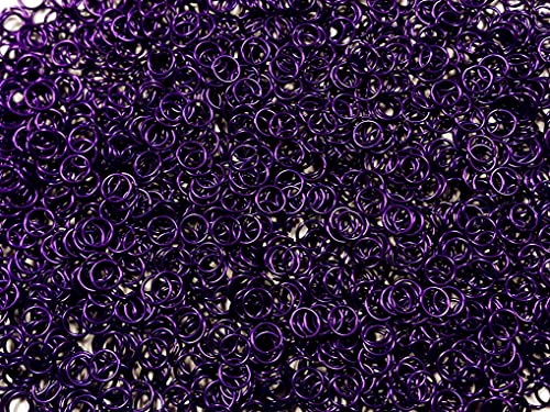 Chainmail Joe 1/2 Pound Violet Anodized Aluminum Jump Rings 18G 9/32" ID (2800+ Rings)
