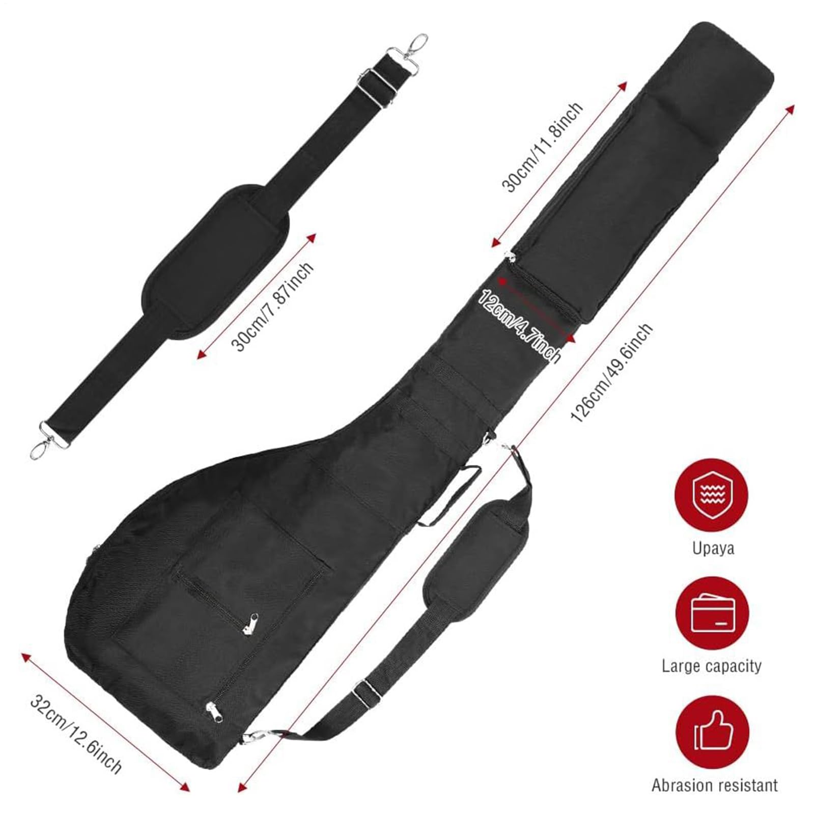 Bolsa de golf pequeña | Bolsa de transporte de golf plegable ajustable | Funda de práctica portátil ajustable, accesorios deportivos ligeros con correa para hombres, mujeres y adultos