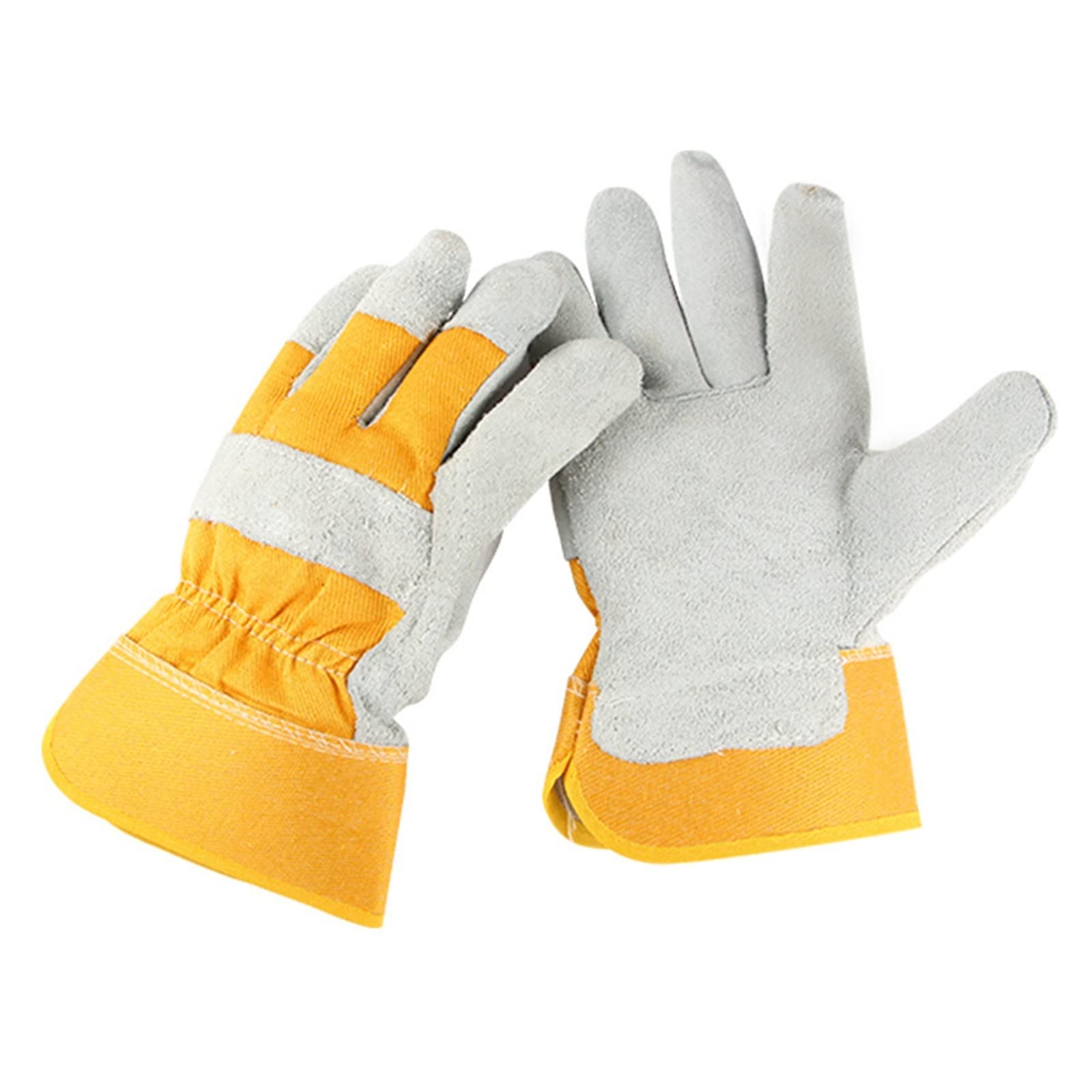 Welding Supplies Welding Work Gloves Leather Men Working Welding Safety Protective Garden Sports Wear-Resisting Gloves