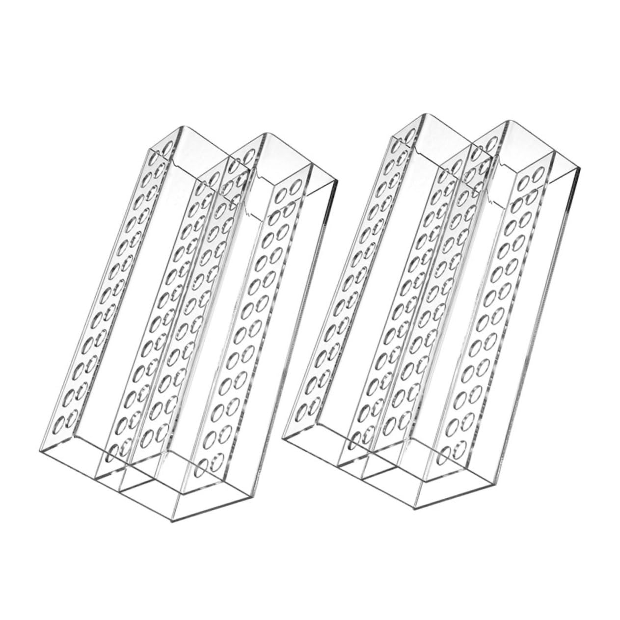 Gatuida 2piezas Organizador De Lápices De Transparente Soporte De Huecos Para Escritorio Porta Lápices y Pinceles Estante De Doble Para Material De Oficina y Maquillaje