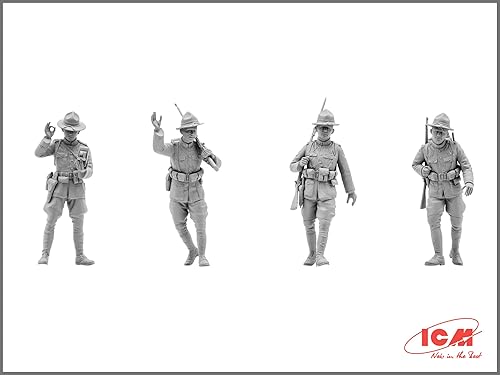 Miniatura 3 de ICM 35689 Figuras militares de plástico Modelos Infantería de Estados Unidos (1917) (4 Figuras) - Escala 1:35
