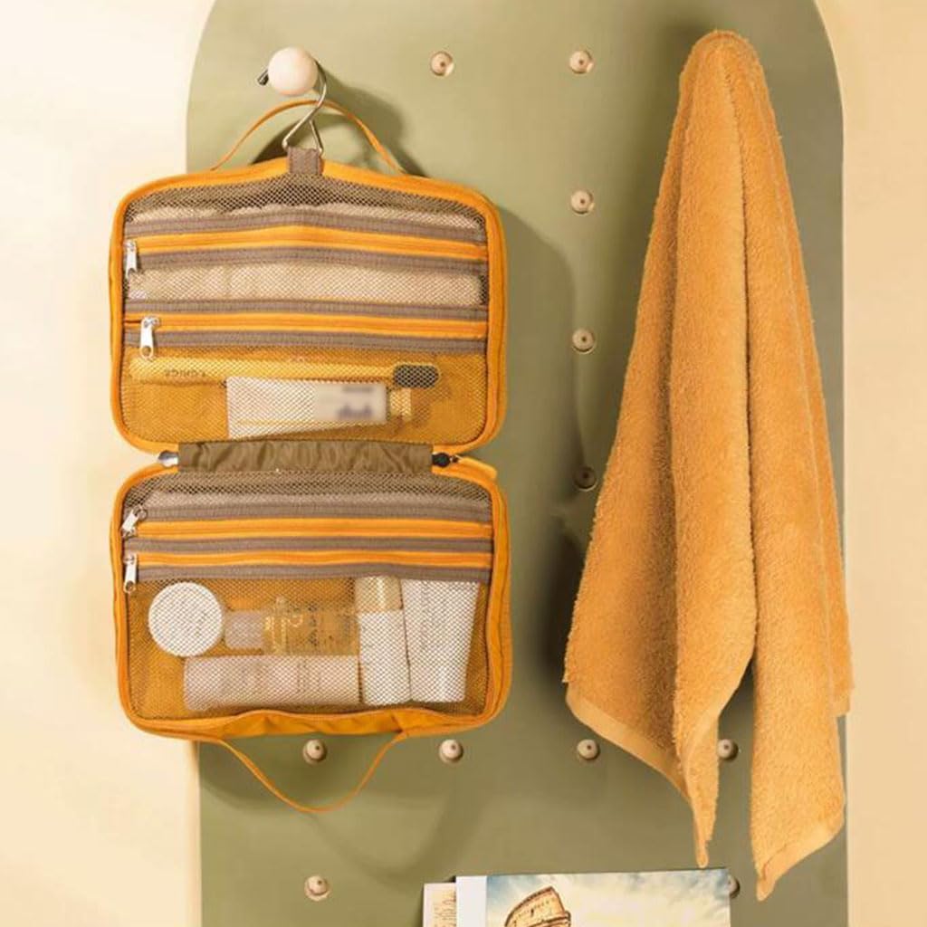 Reistoilettas met grote capaciteit Polyester make-up opbergtas Draagbare washandtas met haak