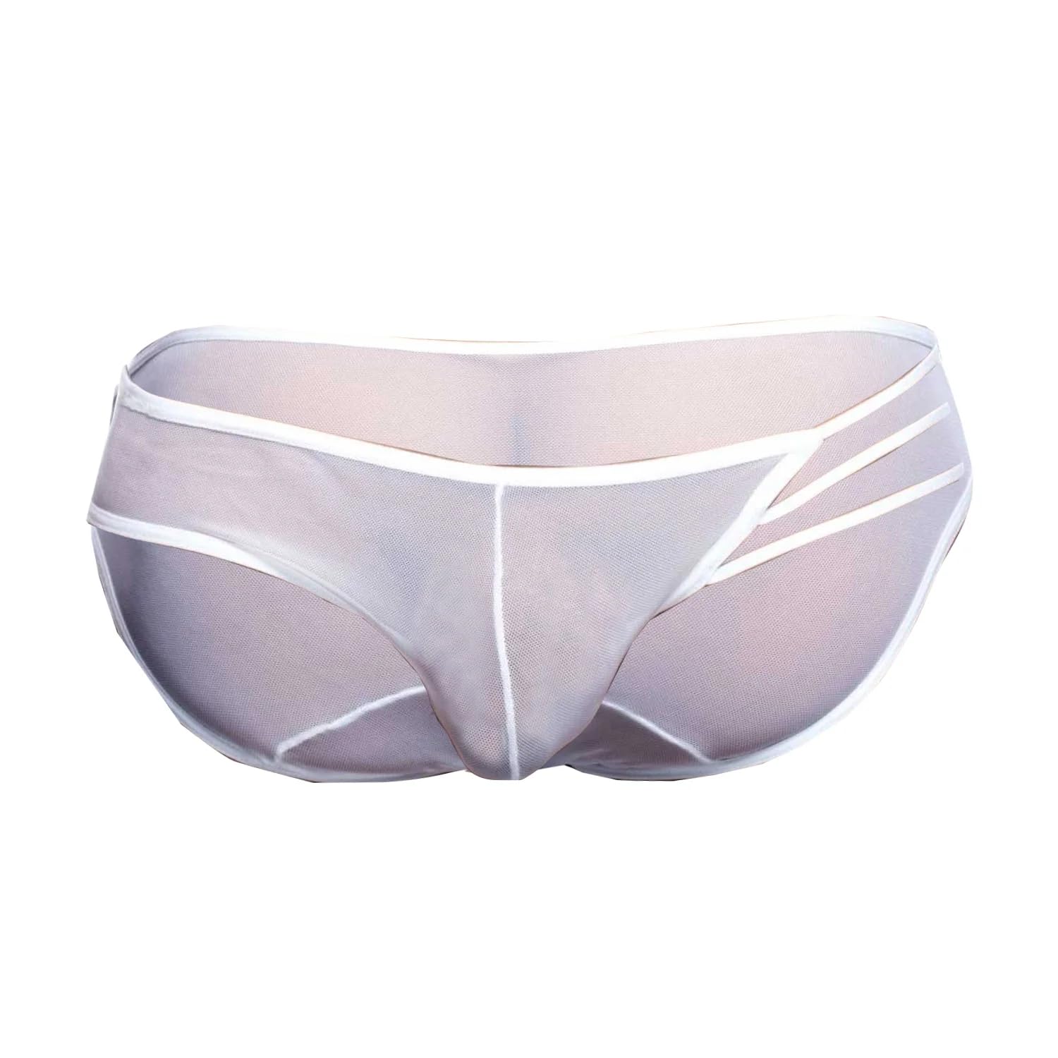men's brief | g-string design | lightweight & breathable | side straps | low rise briefs underwear transparent lingerie innerwear for men regular size (te-7214)