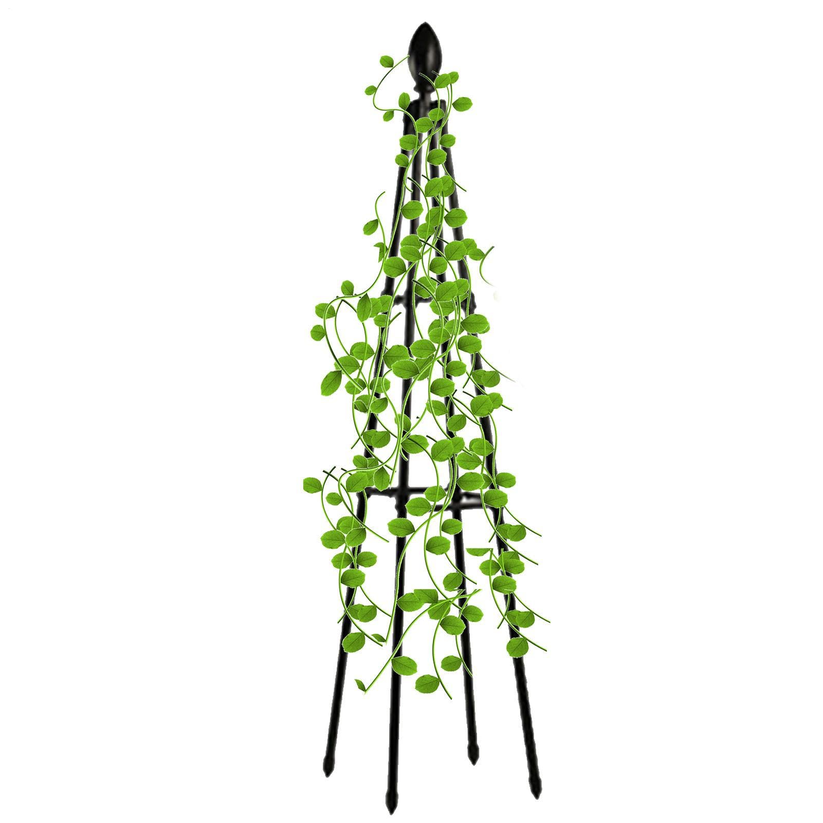 Garden Obelisk Plant Support 80cm, Tower Obelisk Trellis for Climbing Plants, Sweet Pea Frame, Pea Fence Plant Support for Vegetables