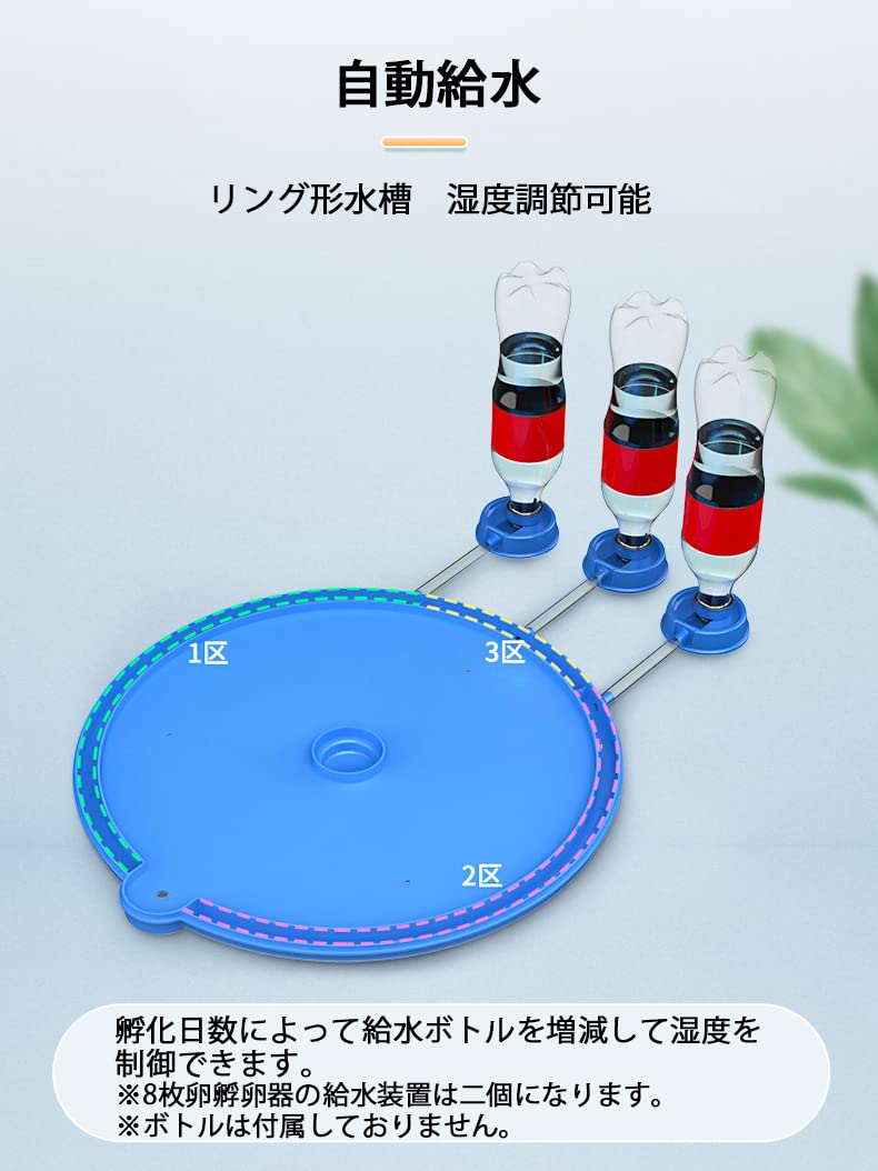 Amazon.co.jp: Moongiantgo 卵孵化器 全自動ふ卵器 自動転卵・加湿