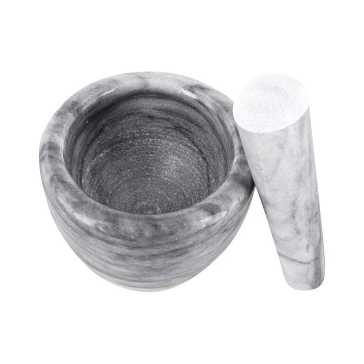 PEGANE Mortier avec Pilon en Marbre Blanc - Ø 10 cm