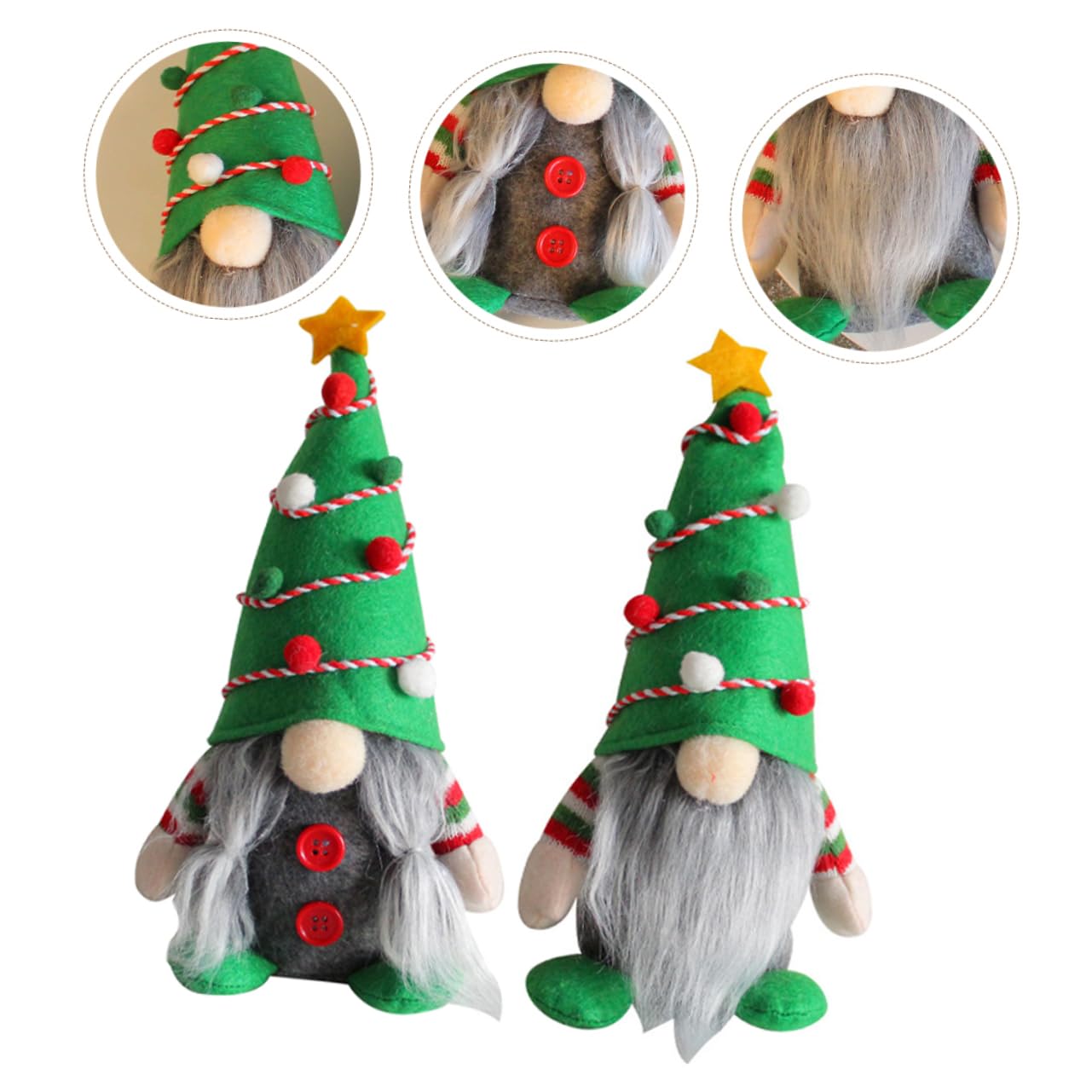 Alipis 6 Piezas De Figuras De De Peluche De Navidad Sin Rostro De Papá Noel Figura Sueca De Nisse Muñeca De Felpa Muñeca Sueca Coleccionable Adorno De De