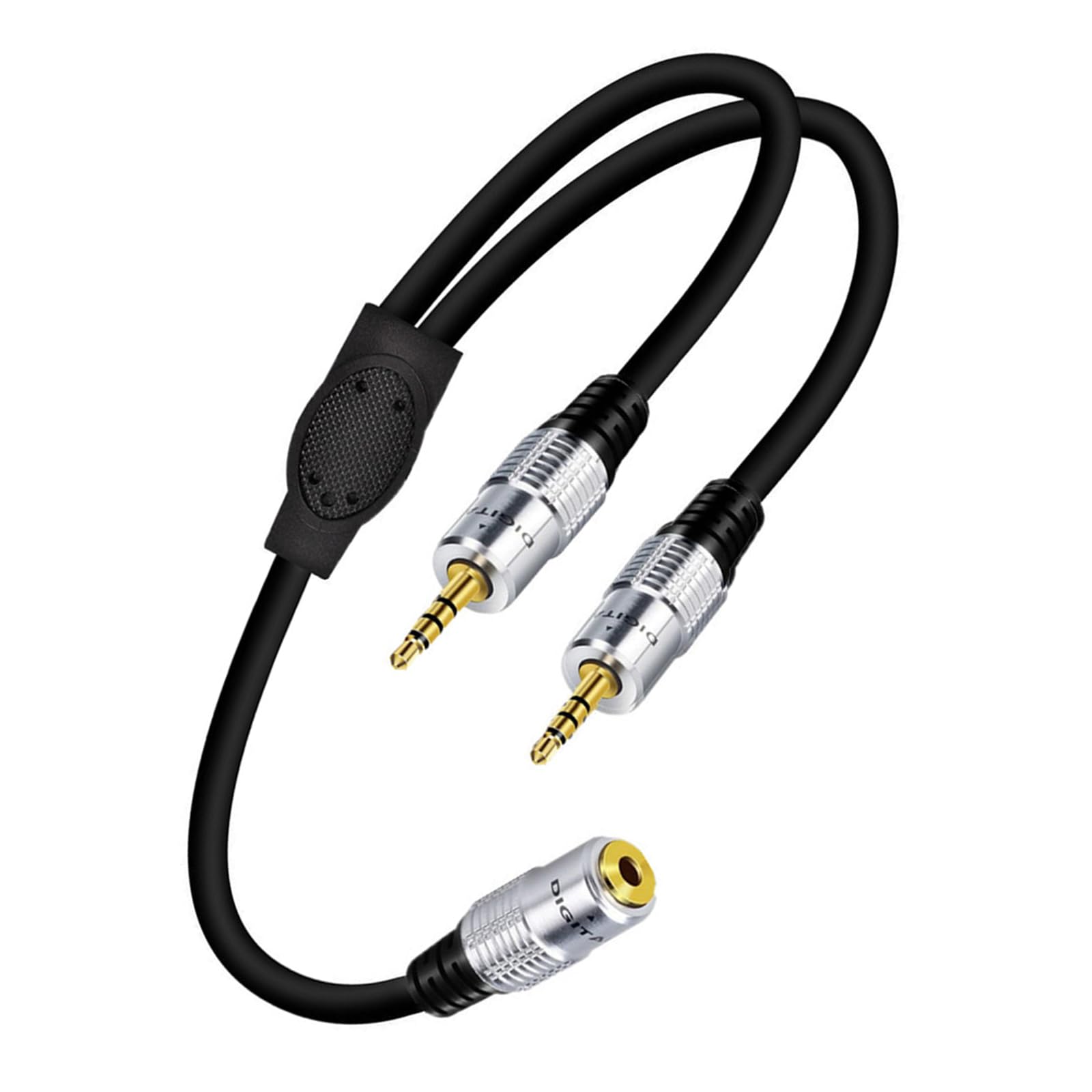 APGLSXY Headphone DC3.5mm Splitter Cable with Metal Adapters Seamlessly Auditory Sharing for Smartphones Laptops Gaming Consoles Stereo Auditory Splitter