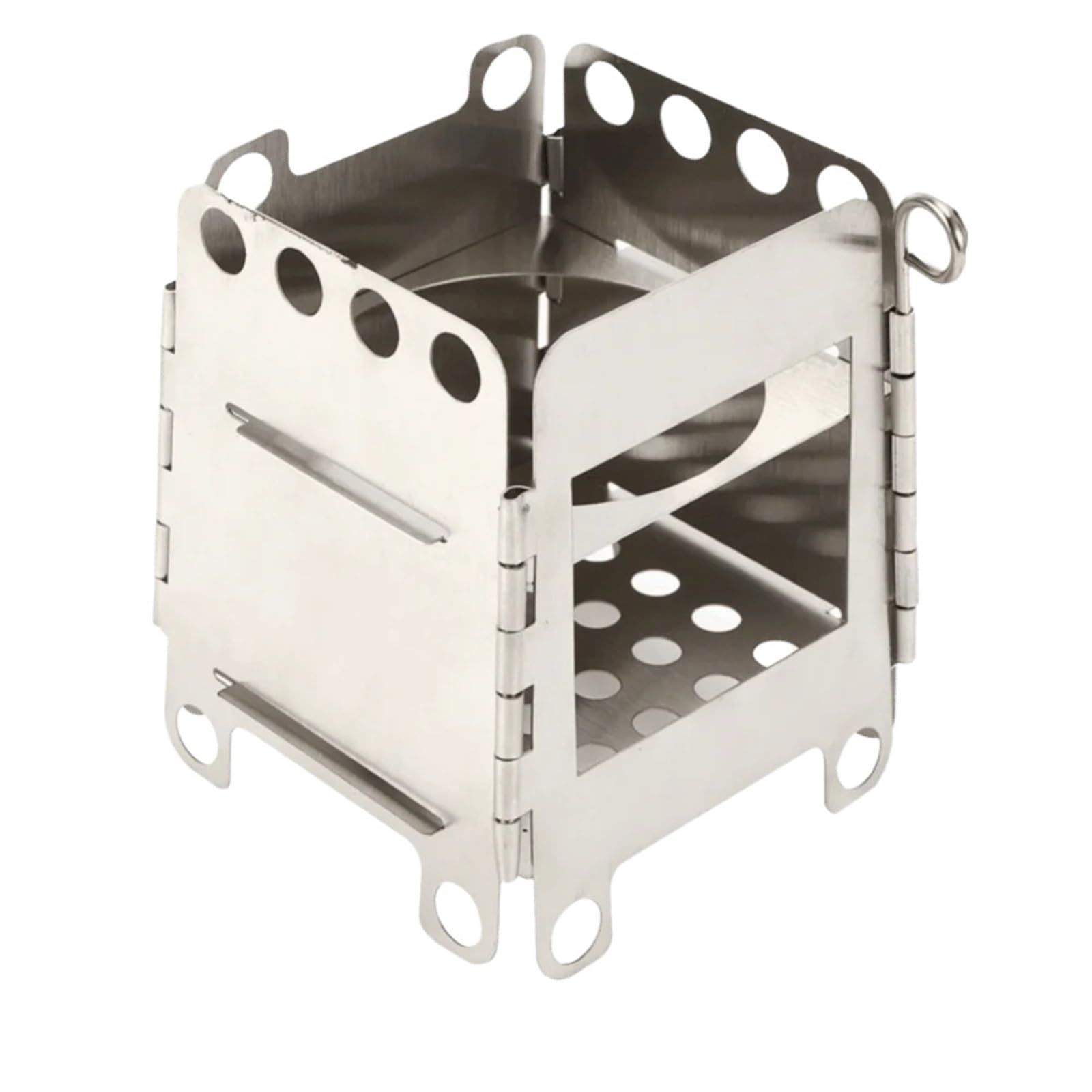 Braciere Da Campeggio Fornello Da Campeggio Leggero In Acciaio Inossidabile | Fori di ventilazione Pitz pieghevole portatile compatto che brucia staccabile