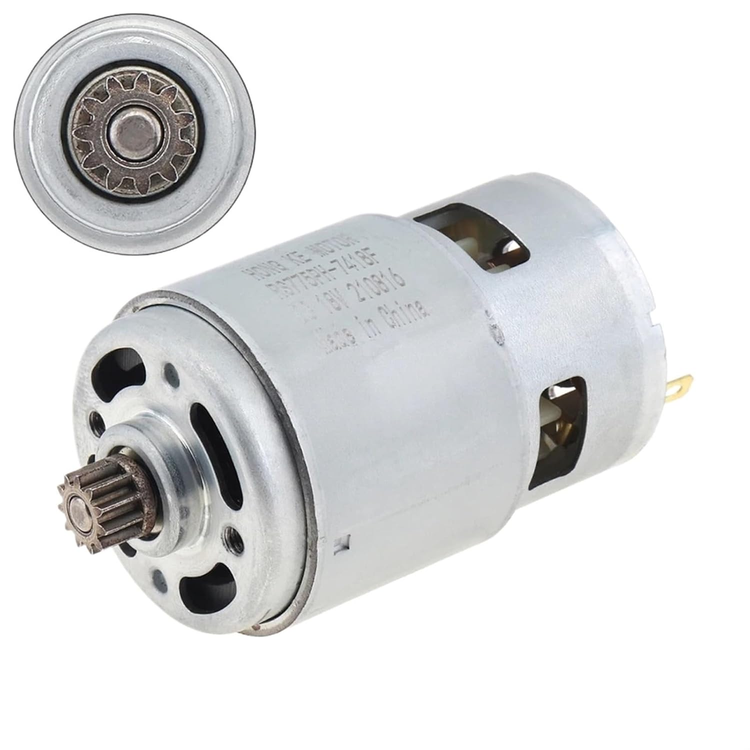 RS775 / RS550 DC Motor 11 Teeth High Power Reciprocating Saw Motor Gear for Electric Saber Saw Handheld Cutting Lithium Saw(RS775 11 Tooth 18V)