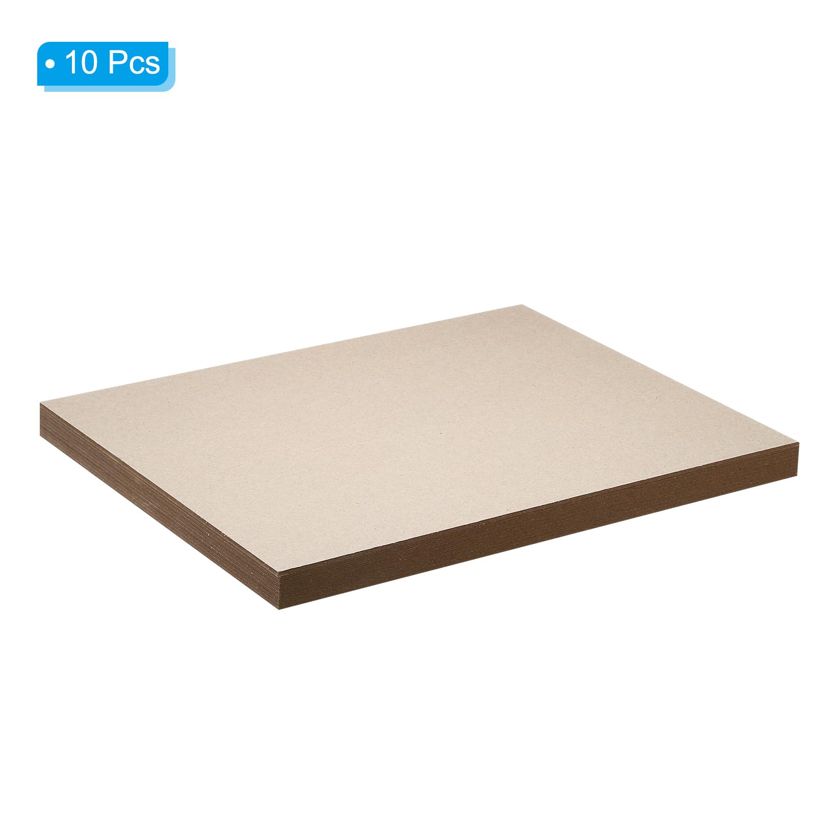 PATIKIL 12.5x10x0.08" Chipboard Sheets, 10Pcs Thick Book Board Binders Board Sturdy Bookbinding Supplies for Book Binding Cover Gray - Image 3